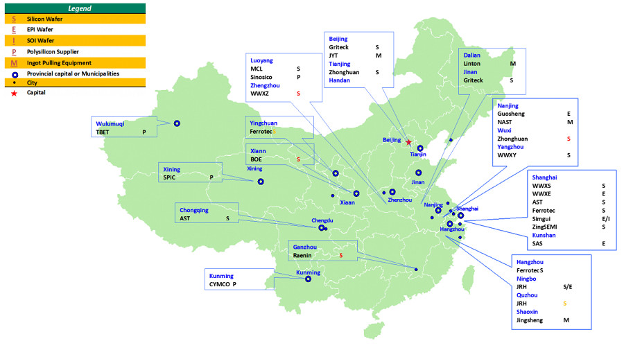 中国晶圆产能成长速度全球第一